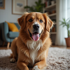 Fototapeta premium golden retriever dog
