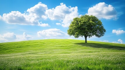 Beautiful bright colorful summer spring landscape