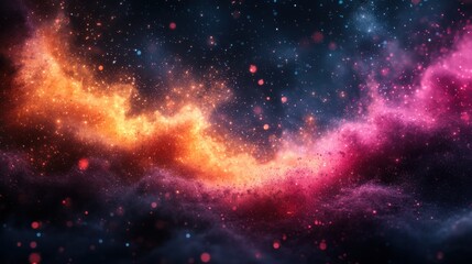 Naklejka premium abstract rendering of colored chaotic particl