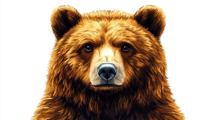 Fototapeta premium beautiful bear clipart isolated on a white background bear