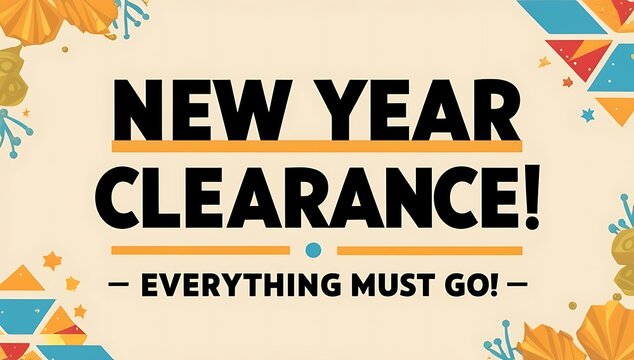 New Year Clearance Sale Everything Must Go