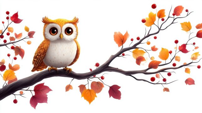 beautiful owl clipart isolated on a white background owl