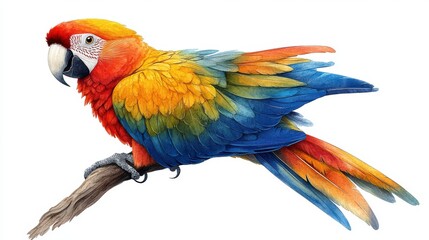 Obraz premium beautiful parrot clipart isolated on a white background parrot