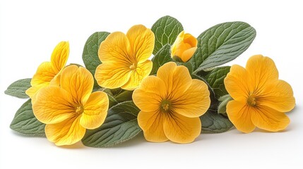beautiful yellow primula flower clipart isolated on a white background yellow primula flower