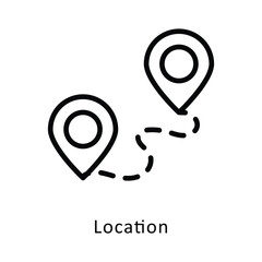Location Vector Outline Icon. Eps 10 file 