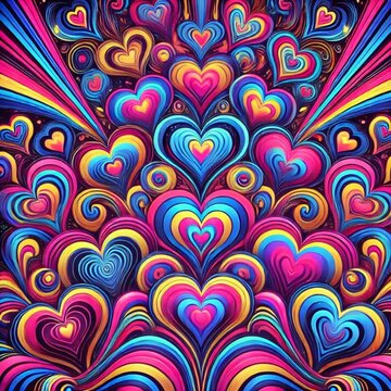 carel de corazones coloridos