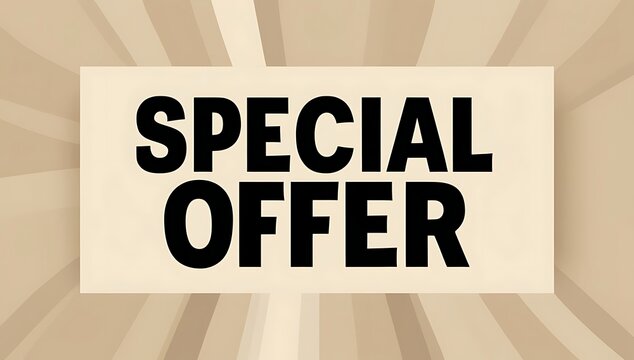 Special Offer Announcement on Beige Background
