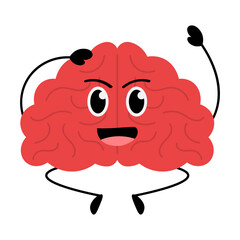 Brain Mental Health Character Illustration