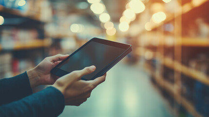 Closeup Holding Digital Tablet