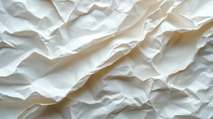 Obraz premium Close-up of crumpled white paper texture.