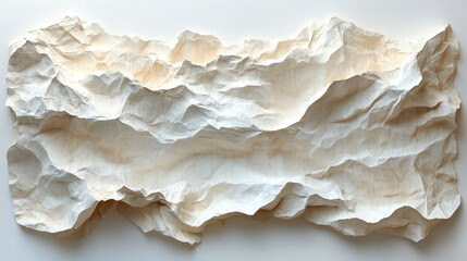 Abstract crumpled paper texture resembling a mountain range.