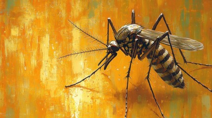 Fototapeta premium illustration of a mosquito isolated on a white background mosquito