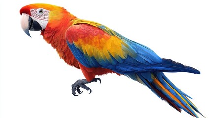 Obraz premium illustration of a parrot isolated on a white background parrot