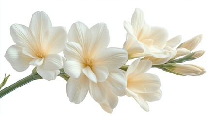 Naklejka premium illustration of a tuberose flower isolated on a white background tuberose