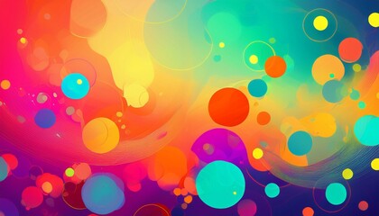 bright abstract background with bubbles
