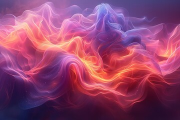 Obraz premium illustration graphic effect wallpaper bright dark dynamic blurred magic science waves render