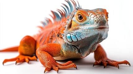 Fototapeta premium photo of a iguana isolated on a white background iguana