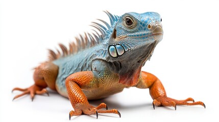 Obraz premium photo of a iguana isolated on a white background iguana