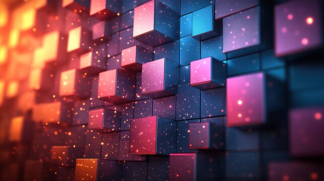 vector background illustration of abstract texture with squar