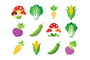 set of vegetables