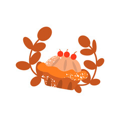 Thanksgiving Pie with Autumn Leaves