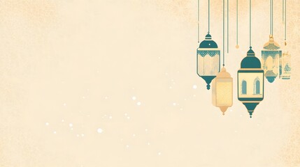 Obraz premium Elegant Islamic Lanterns Hanging Decoratively