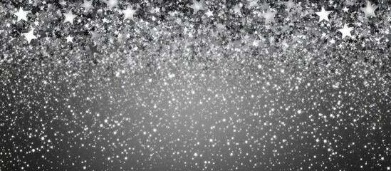 Obraz premium Glittering stars and shimmering confetti create a festive backdrop perfect for celebrations and holiday events on a duotone background.