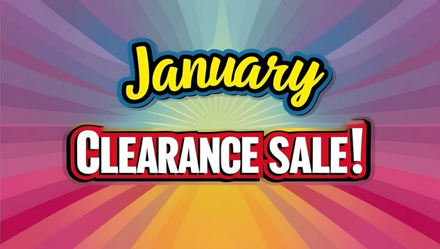 January Clearance Sale Announcement Graphic Design