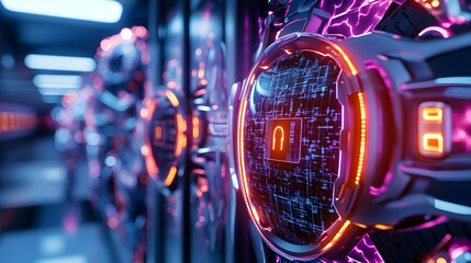 futuristic tech interface: neon hud design - cyberpunk aesthetics