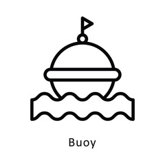 Buoy  Vector Outline Icon. Eps 10 file 