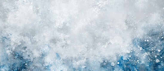 Obraz premium Icy white and bluish backdrop with natural haze featuring intricate ice crystals snow grains and frozen bubbles for a serene winter scene