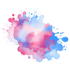 Spots of colorful watercolor paint, ink splashes, abstract illustration