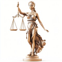 Lady Justice Statue Bronze Sculpture Scales of Justice Legal Concept Law Symbol Blindfolded Figure