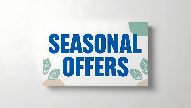 Seasonal Offers Announcement with Leaf Designs