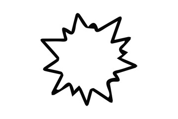 手書き　手描き　シンプルな吹き出し