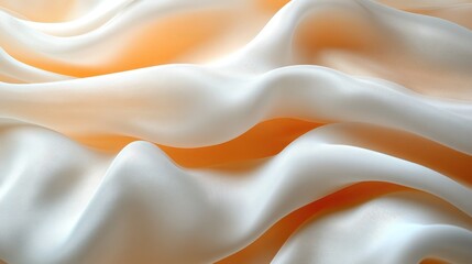 Obraz premium Waves of Beige and White Creating an Abstract Artistic Background