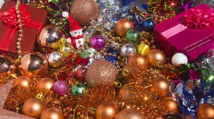 Christmas decoration colorful background