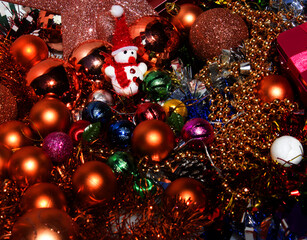 Christmas decoration colorful background