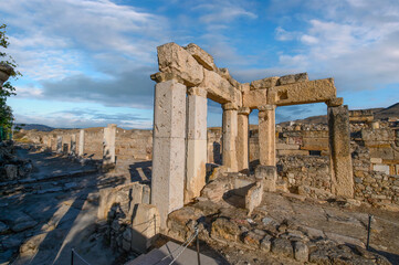 The ruins of the ancient city of Tripolis in Denizli Province, Turkey