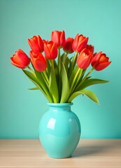 Fototapeta premium tulips in vase