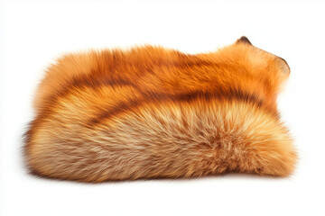Fox fur isolated on white background..