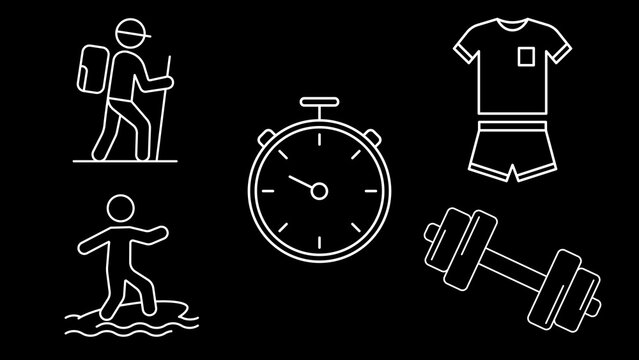 Outdoor & Sports Line Icons