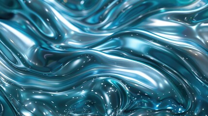 Abstract wave patterns with shiny reflections