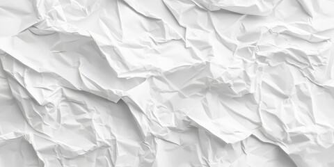 Obraz premium Crumpled paper texture in white offers a unique background option, enhancing your creative projects with its distinctive white crumpled paper texture appeal, perfect for a variety of uses.