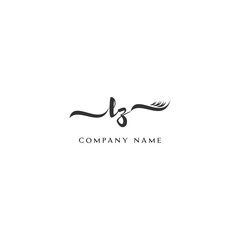 Minimalist LZ Logo Design with Abstract Feather Element
