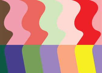 Aesthetic geometric seamless pattern . Modern art .Abstract wavy lines composition