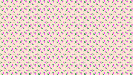 Cute floral pattern in the small flowers. Seamless vector texture. Elegant template for fashion prints. Printing with small pink and yellow flowers. banner, cover, poster, flyer, product