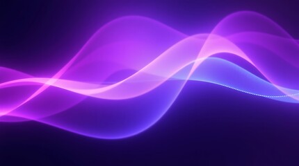 Glowing Purple Waves: Abstract Digital Art