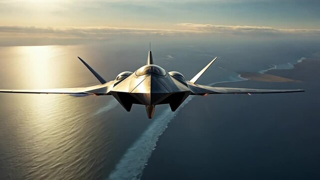 fighter jets flying over the sea