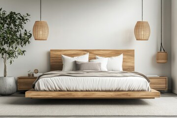 Contemporary Bedroom Design Featuring a Floating Bed Ideal for Modern Interiors